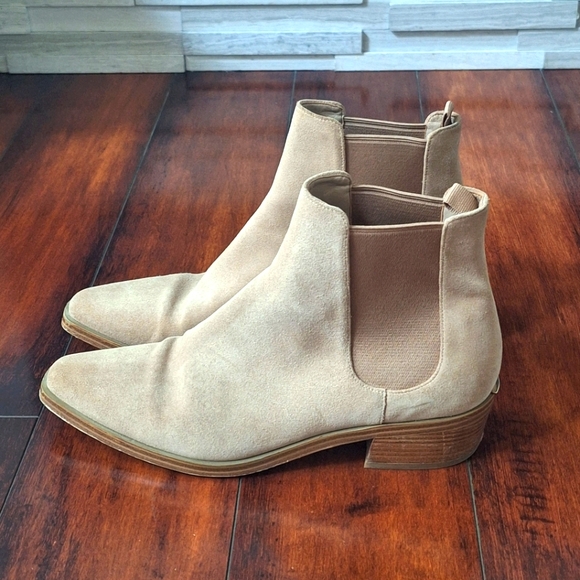 Men's Michael Kors Tan Suede Chelsea Boots Size 9 - Picture 1 of 8